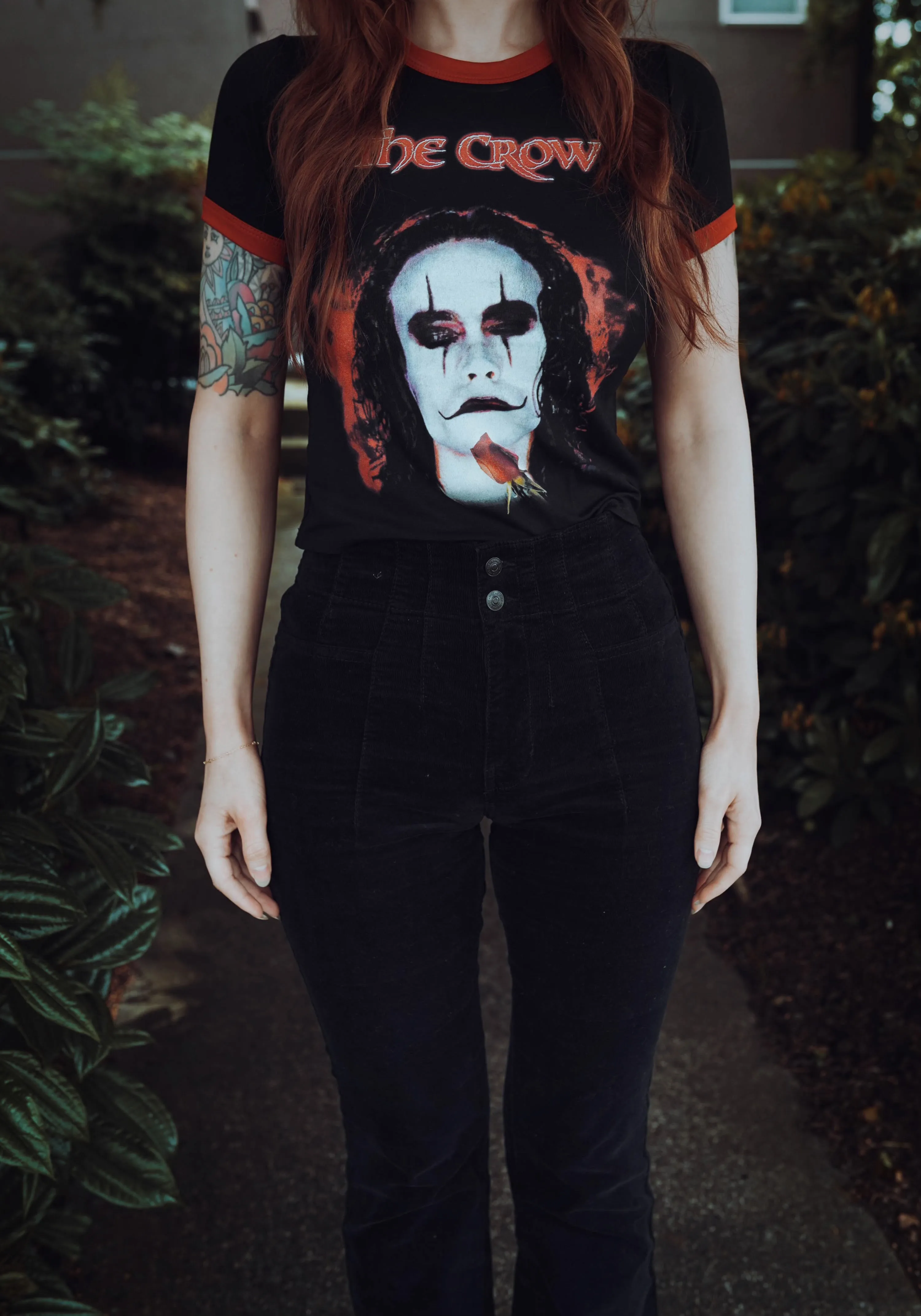 The Crow Ringer Tee (Red Heart)