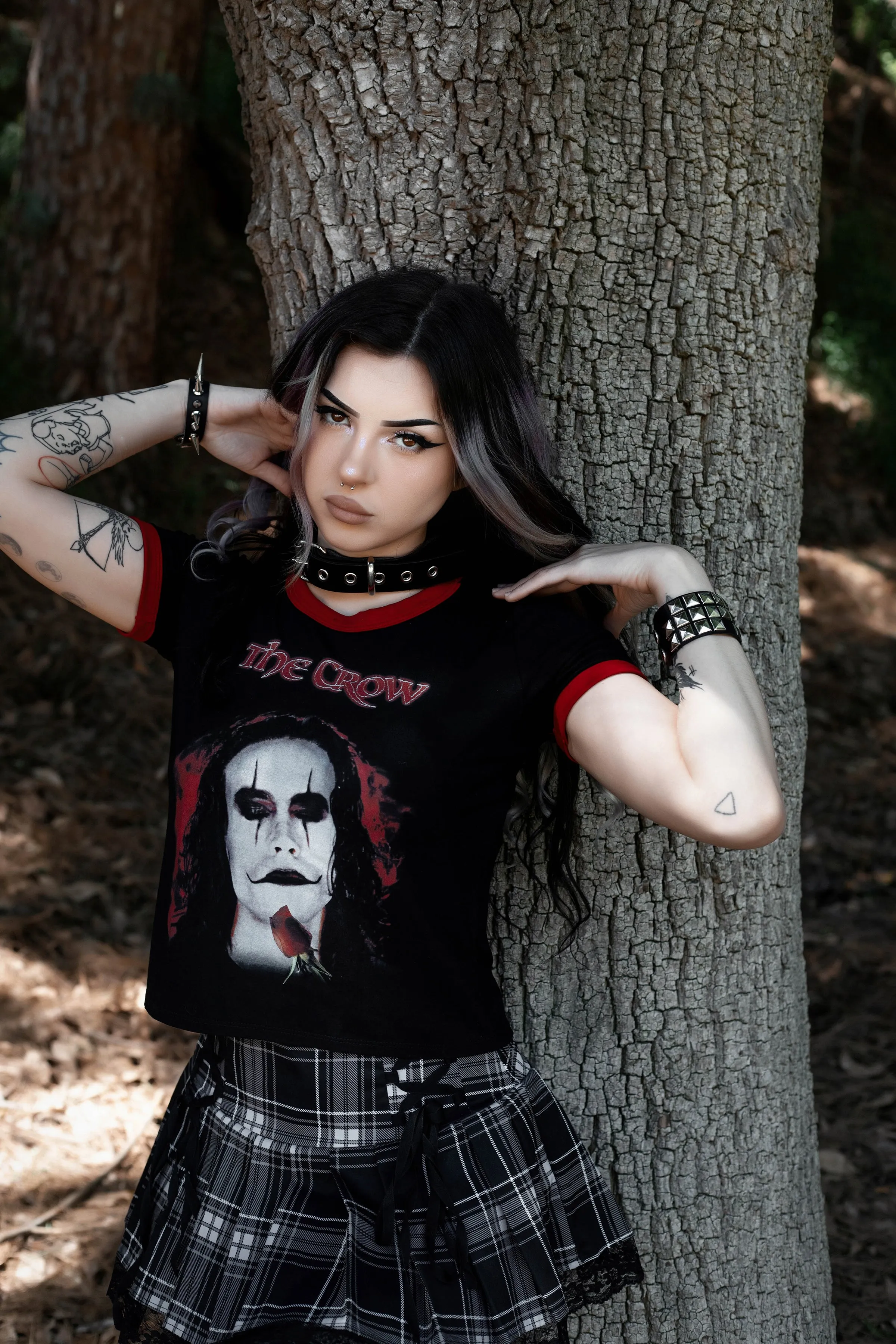 The Crow Ringer Tee (Red Heart)