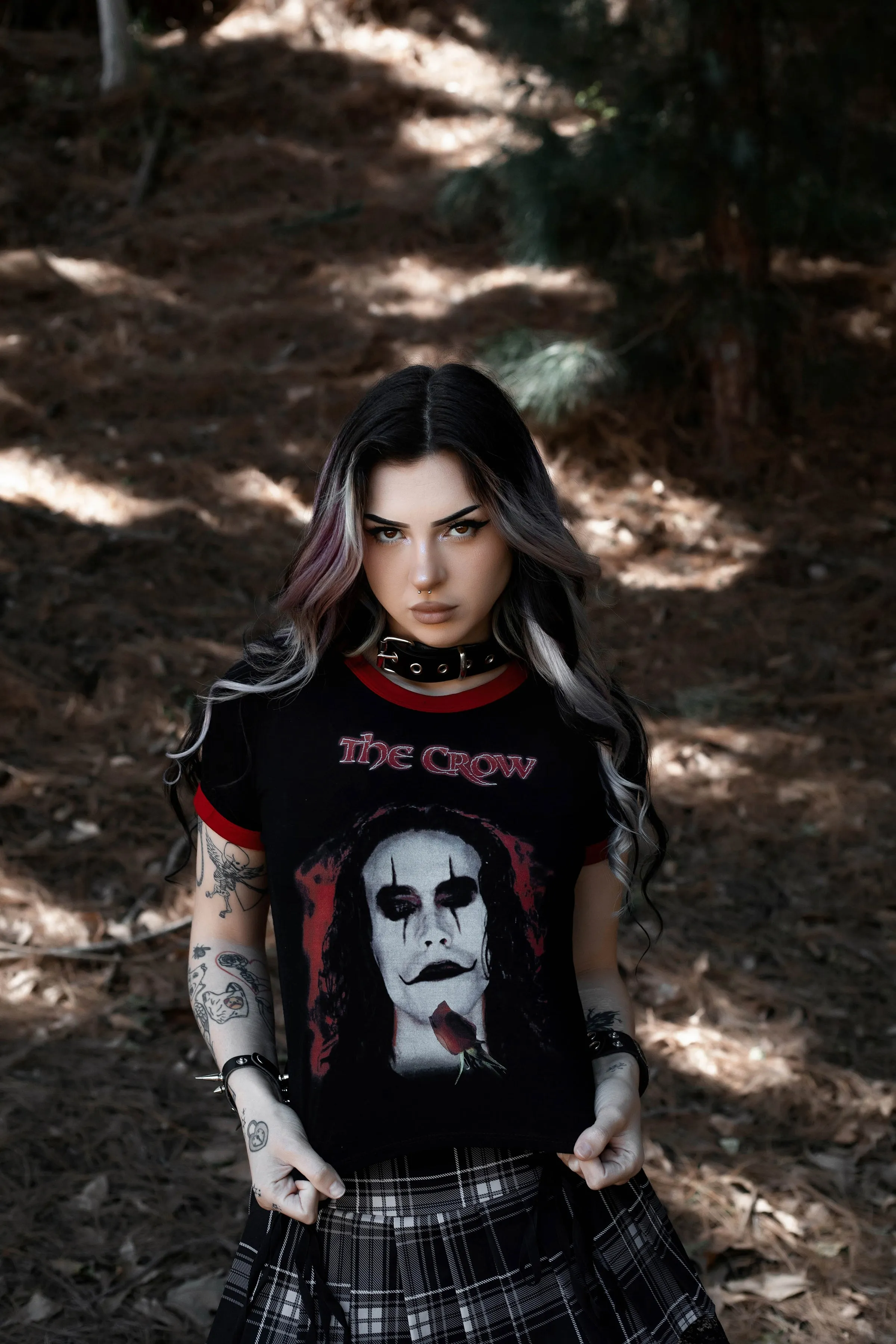 The Crow Ringer Tee (Red Heart)