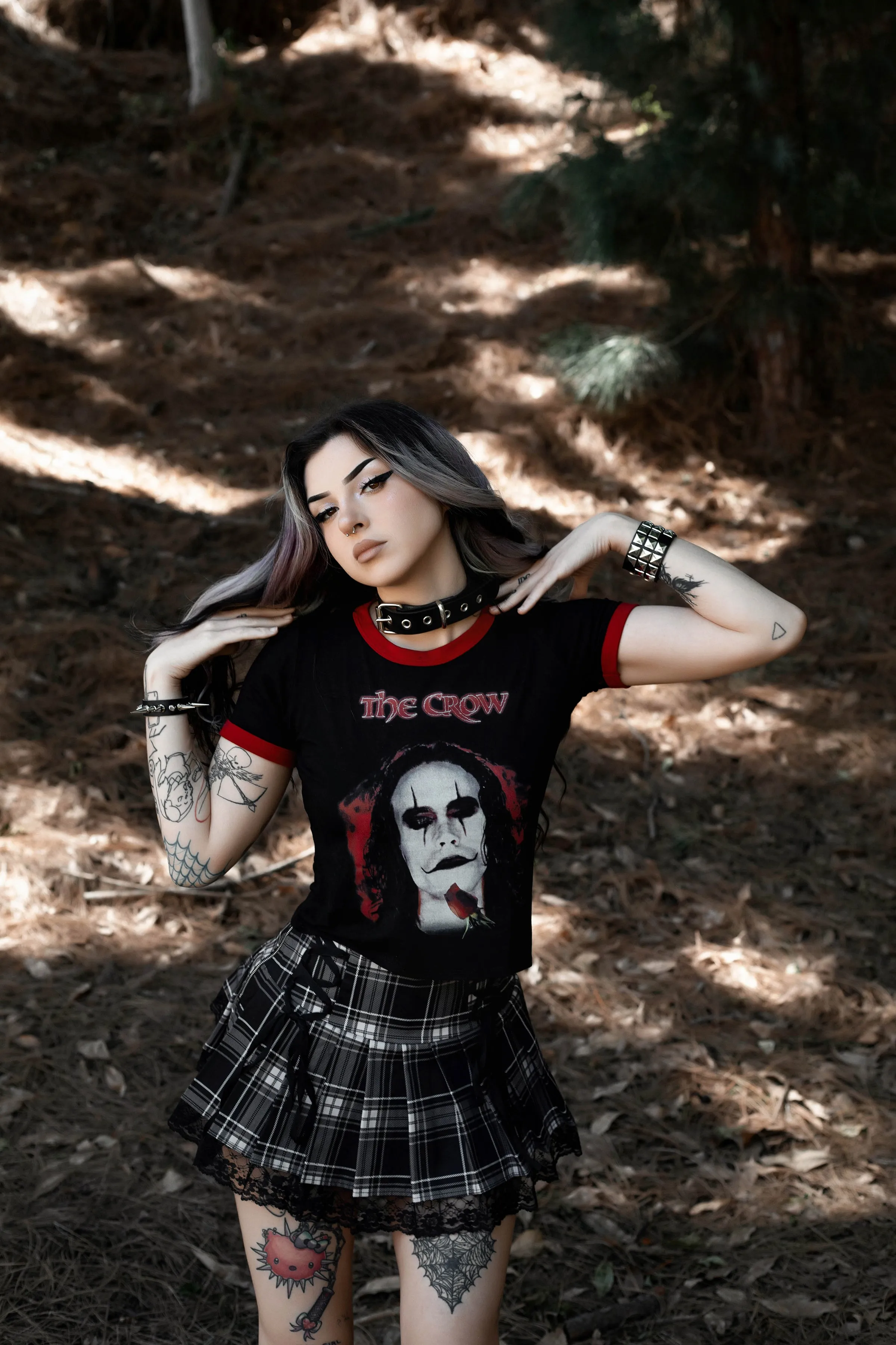 The Crow Ringer Tee (Red Heart)