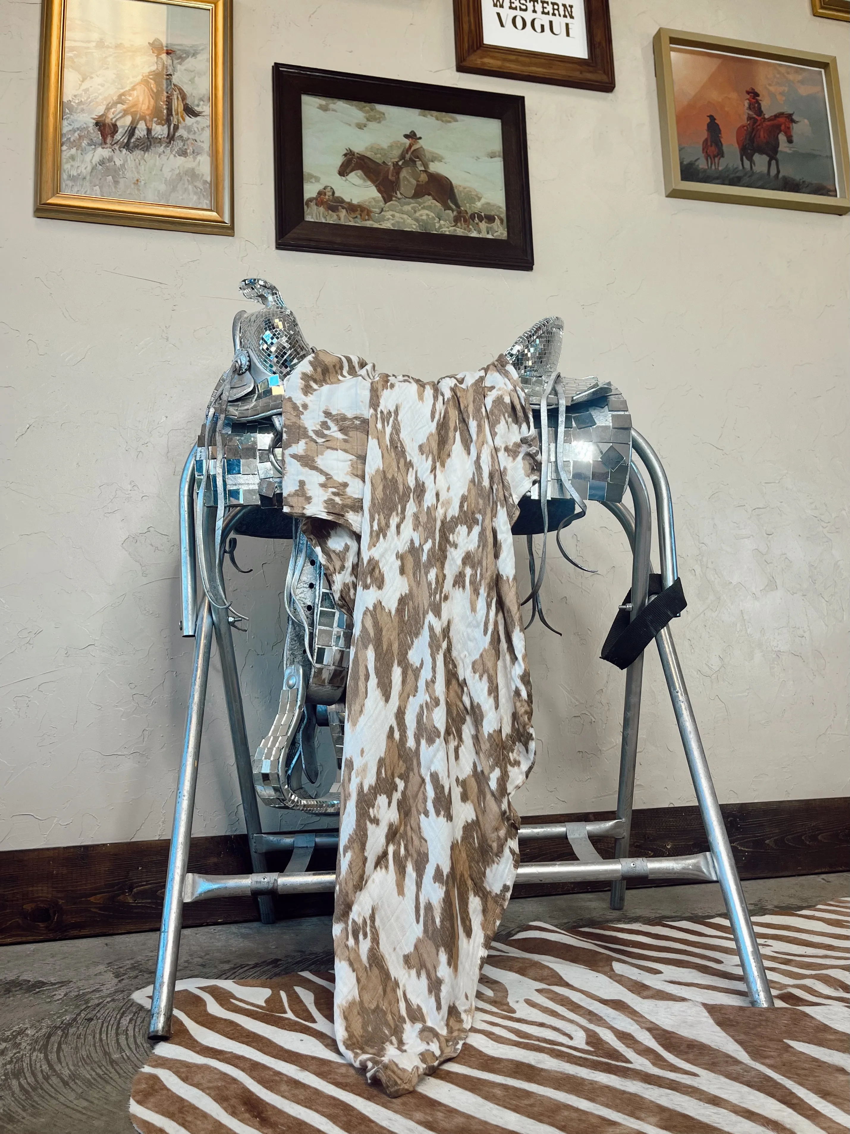 The Yellowstone Cowhide Swaddle