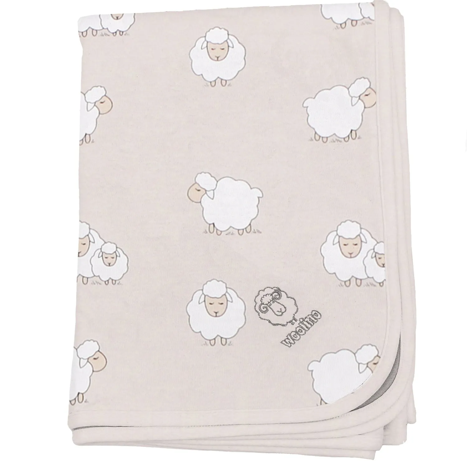 Toddler Blanket, 4 Season® Merino Wool & Organic Cotton Blanket, 52.5" x 40", Sheep