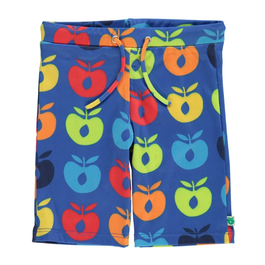 UV50 Swimming trunks with retro apples