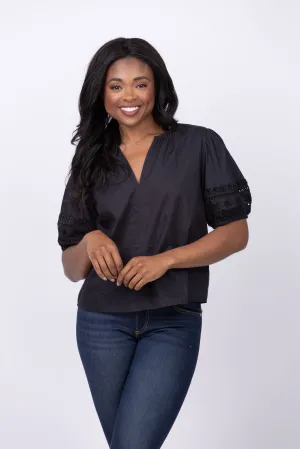 Velvet By Graham & Spencer Martah Top in Black