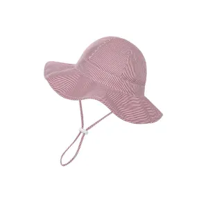 Wide Brim Baby Sun Hat in Antique Rose