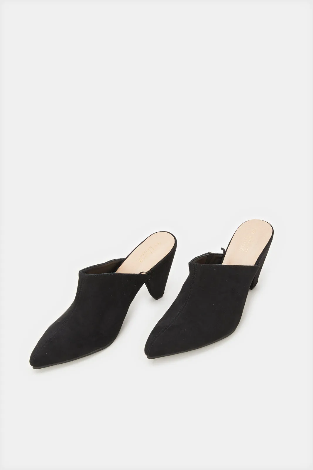 Women Black Patent Mule