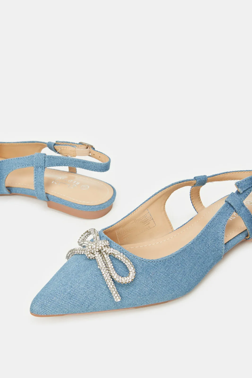 Women Blue Denim Slingback