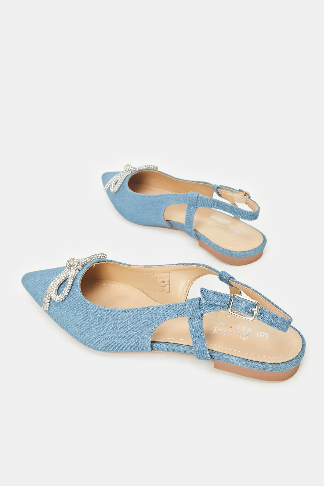 Women Blue Denim Slingback