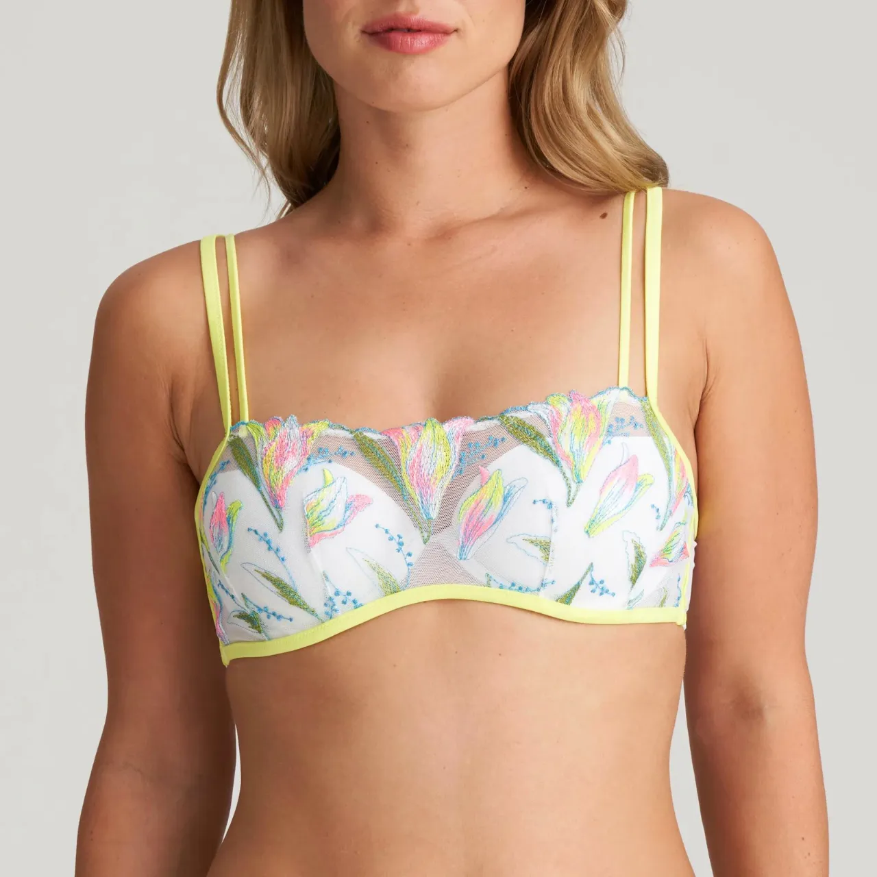 Yoly Half Padded Camisole Effect Bra in Electric Summer